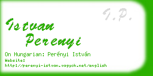 istvan perenyi business card