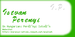 istvan perenyi business card